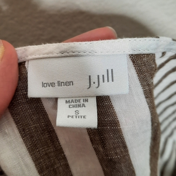 J.Jill Love Linen Striped Tank Top Blouse SP - Picture 4 of 7